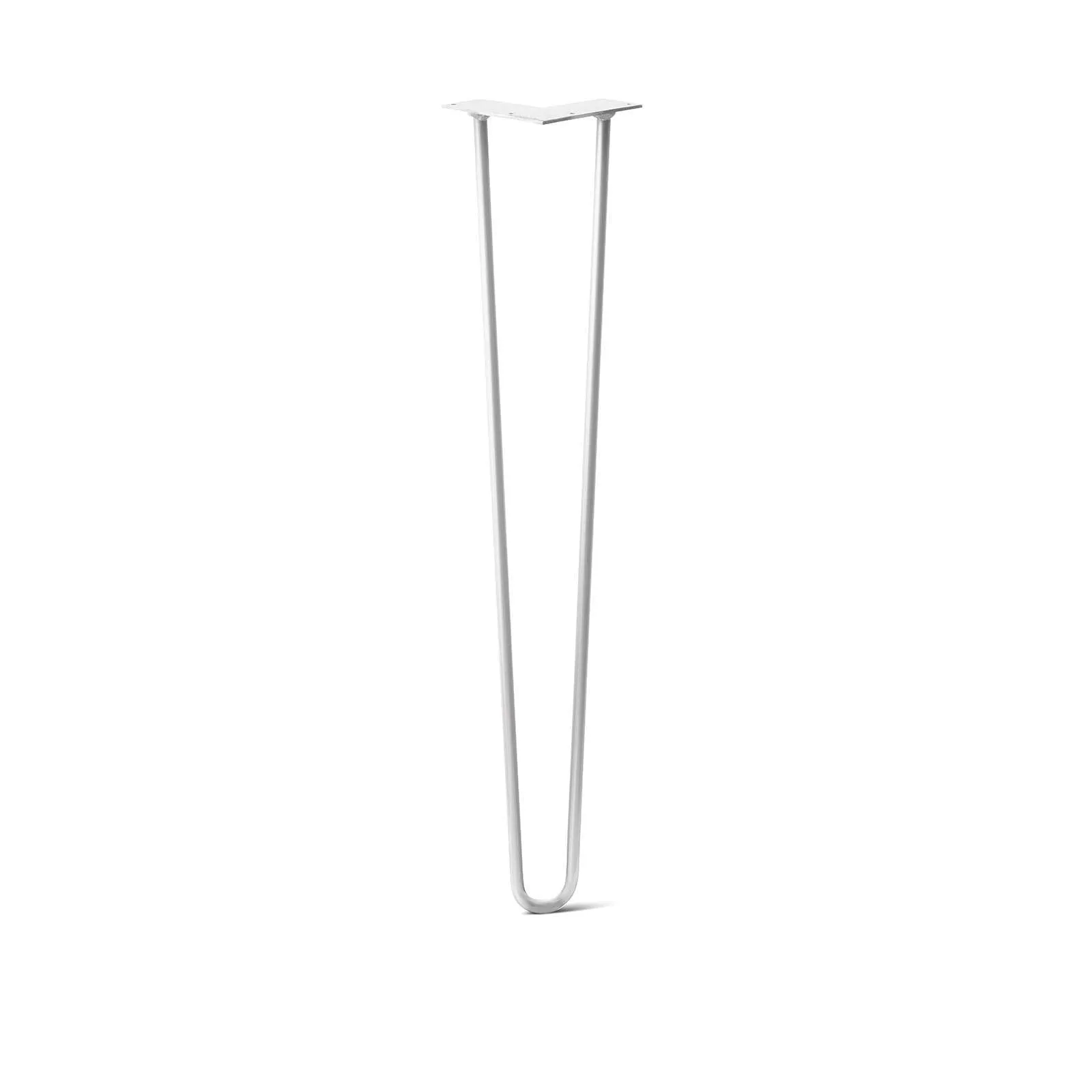 Hairpin Leg (Sold Separately), 2-Rod Design - White Powder Coated Finish