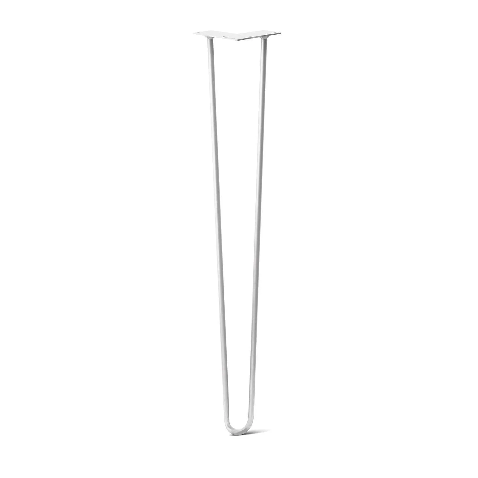 Hairpin Leg (Sold Separately), 2-Rod Design - White Powder Coated Finish