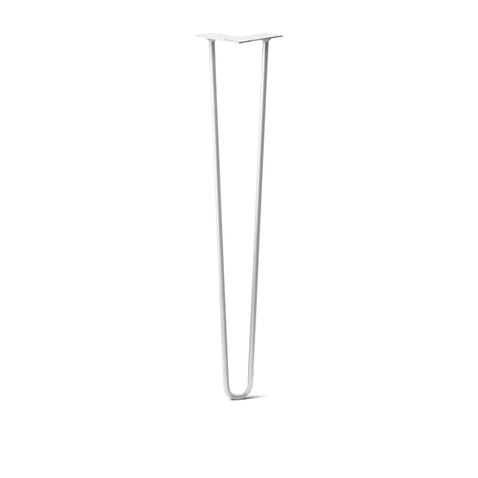 Hairpin Leg (Sold Separately), 2-Rod Design - White Powder Coated Finish