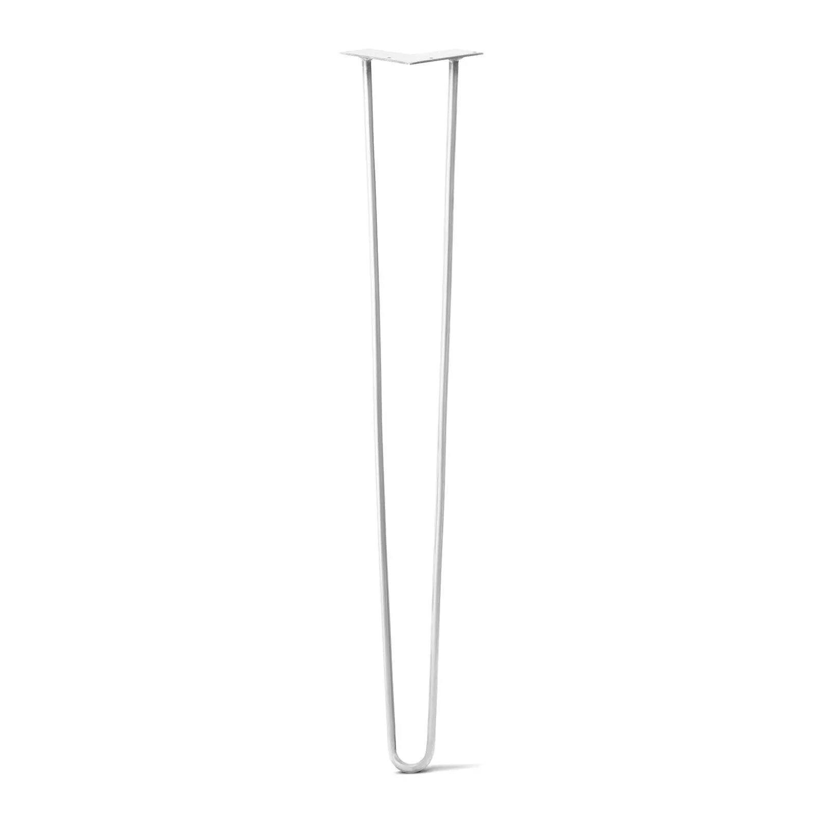 Hairpin Leg (Sold Separately), 2-Rod Design - White Powder Coated Finish