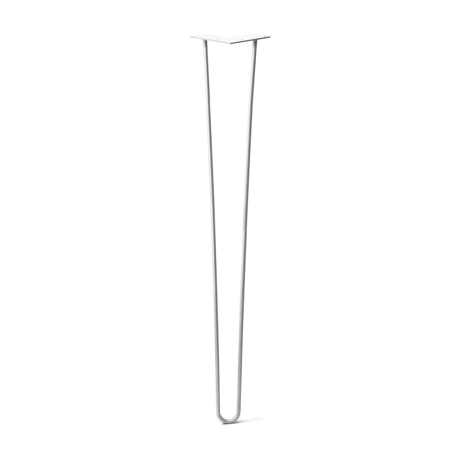 Hairpin Leg (Sold Separately), 2-Rod Design - White Powder Coated Finish