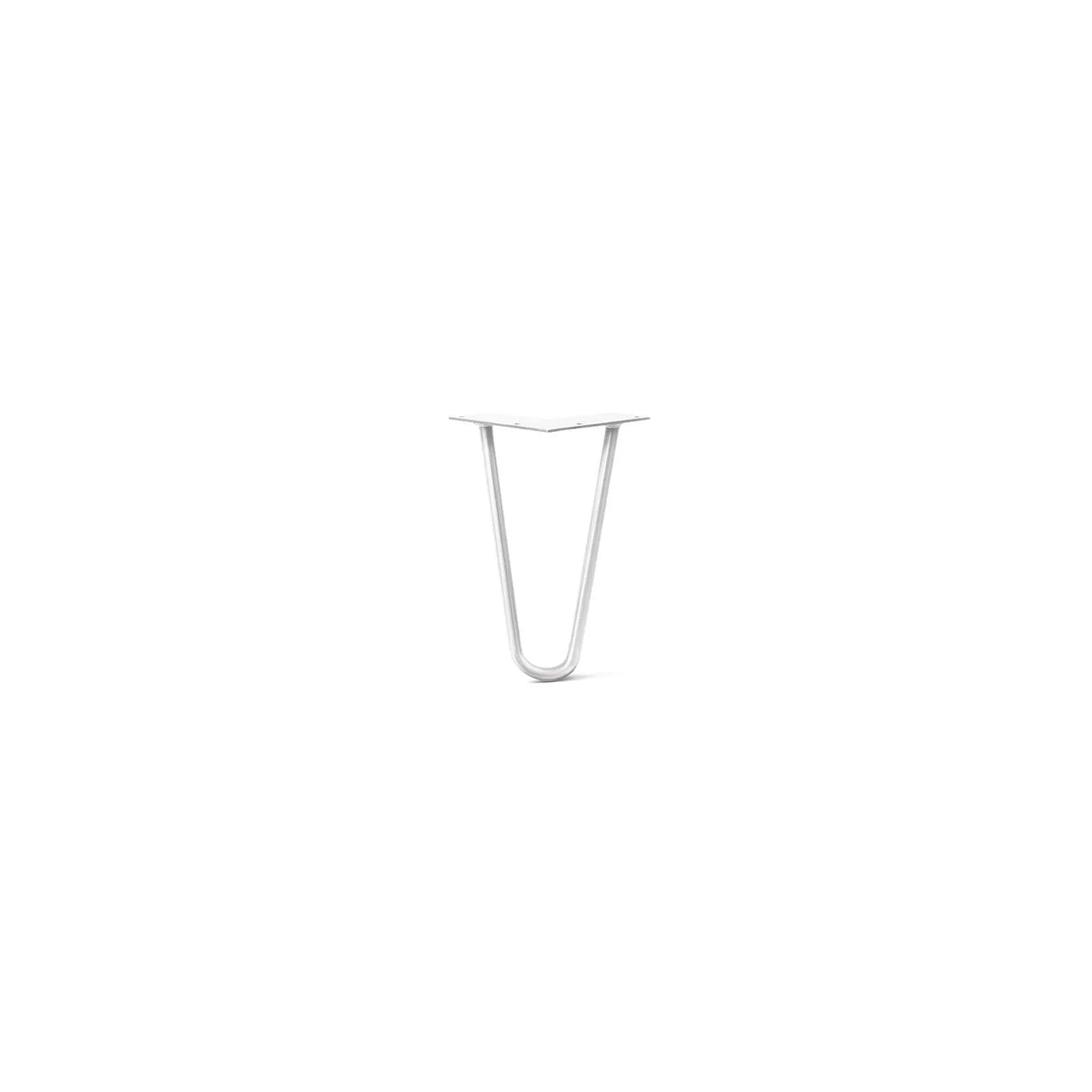 Hairpin Leg (Sold Separately), 2-Rod Design - White Powder Coated Finish