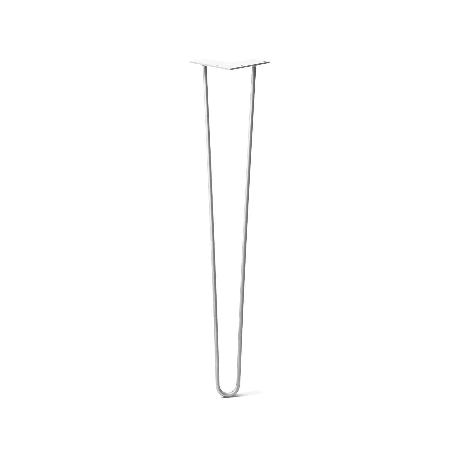 Hairpin Leg (Sold Separately), 2-Rod Design - White Powder Coated Finish
