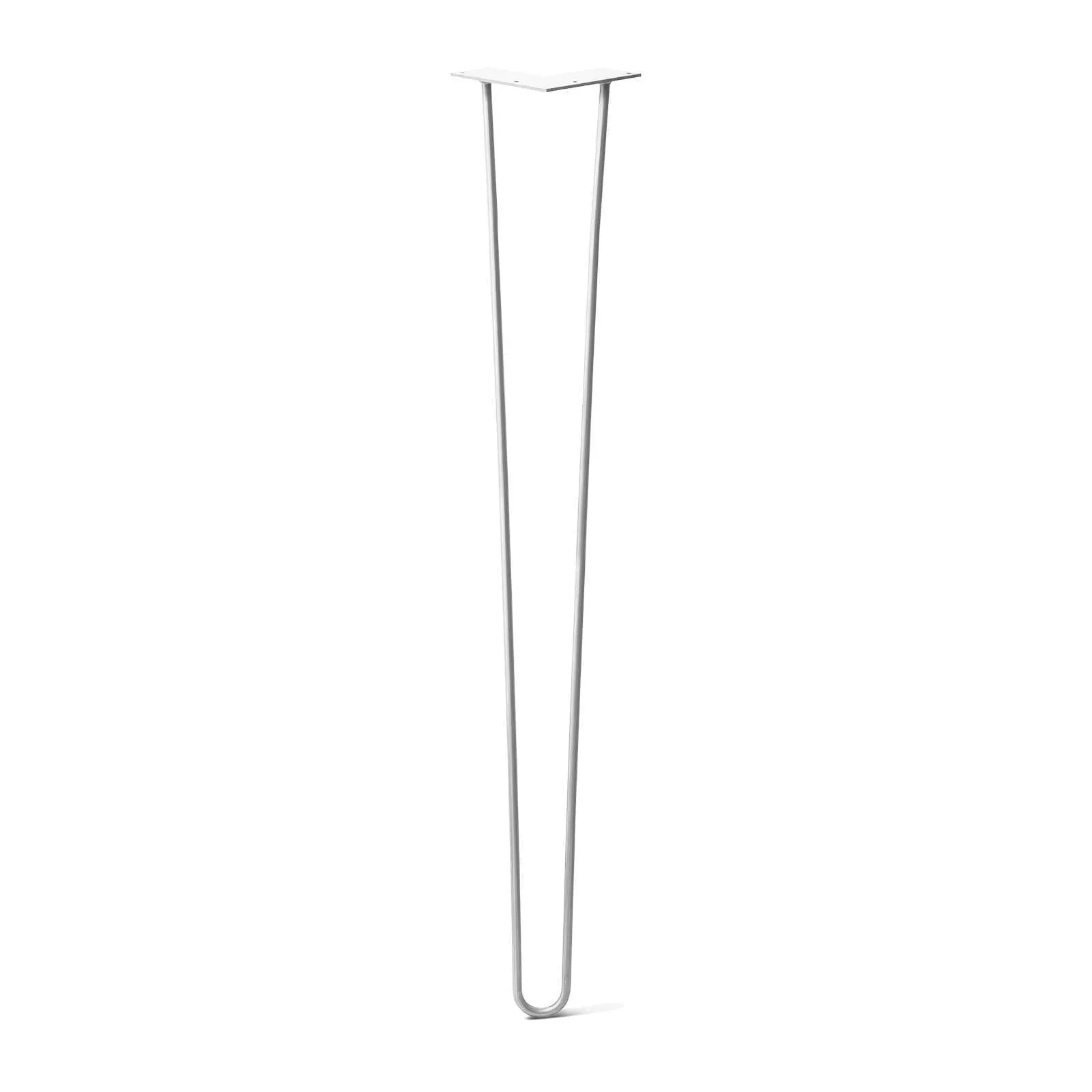 Hairpin Leg (Sold Separately), 2-Rod Design - White Powder Coated Finish