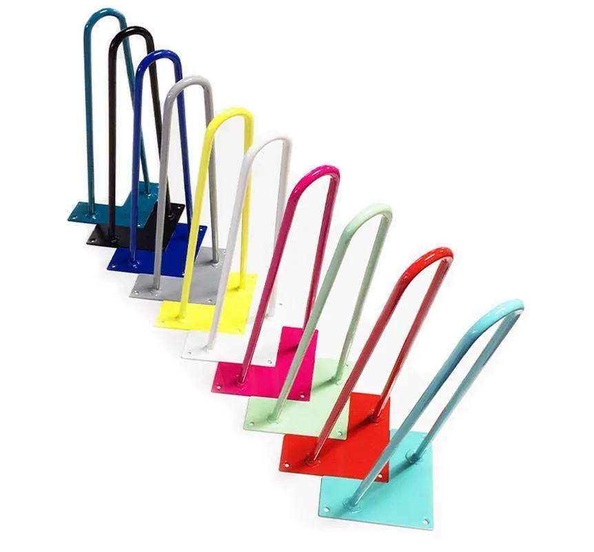 Hairpin Leg (Sold Separately), 2-Rod Design - White Powder Coated Finish