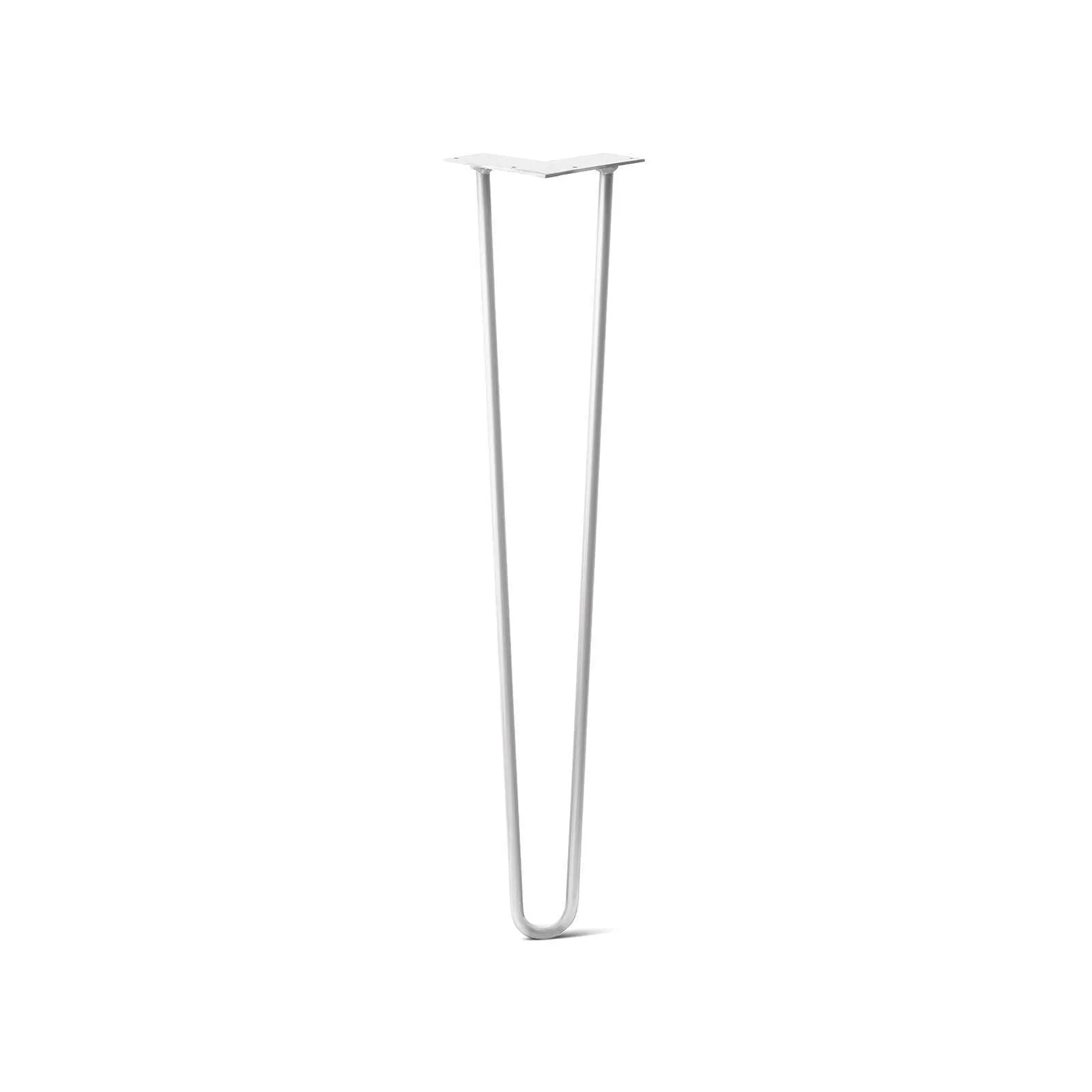 Hairpin Leg (Sold Separately), 2-Rod Design - White Powder Coated Finish