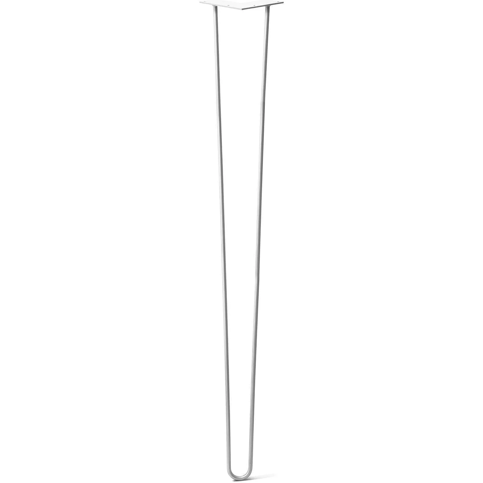 Hairpin Leg (Sold Separately), 2-Rod Design - White Powder Coated Finish