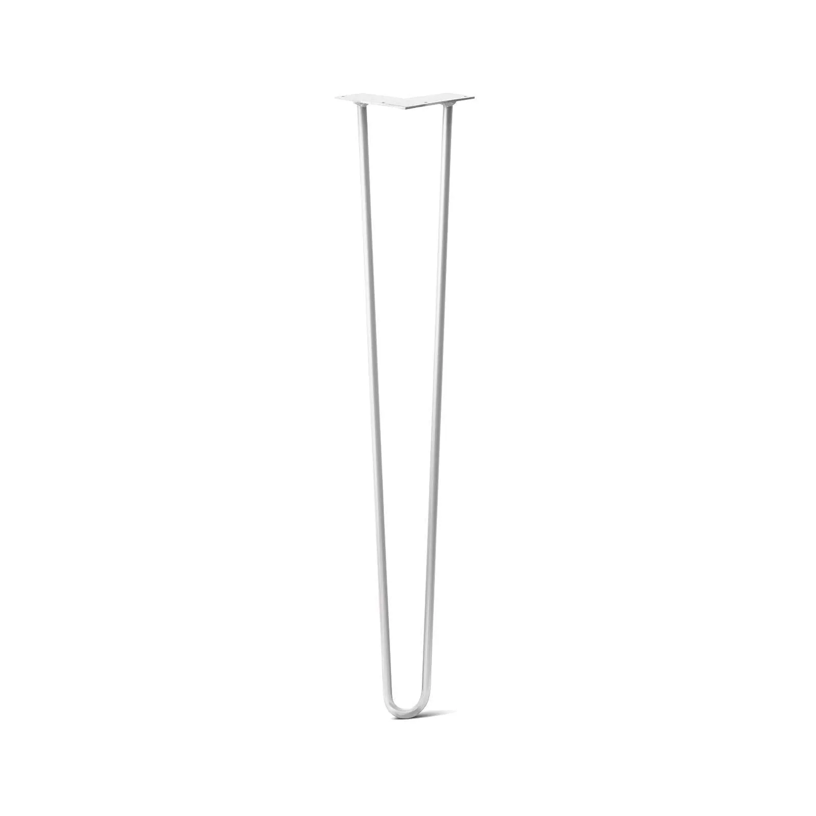 Hairpin Leg (Sold Separately), 2-Rod Design - White Powder Coated Finish
