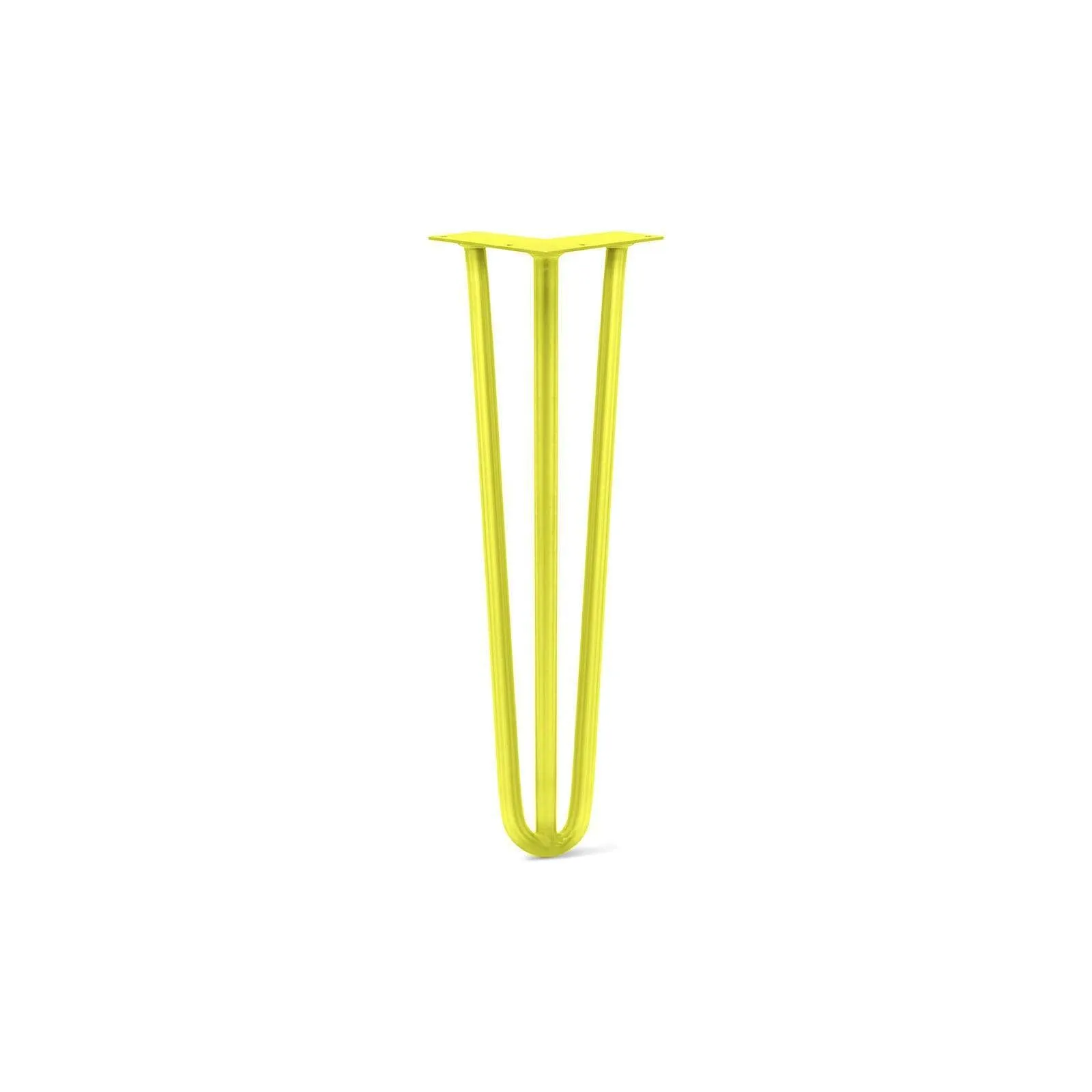 Hairpin Leg (Sold Separately), 3-Rod Design - Yellow Powder Coated Finish