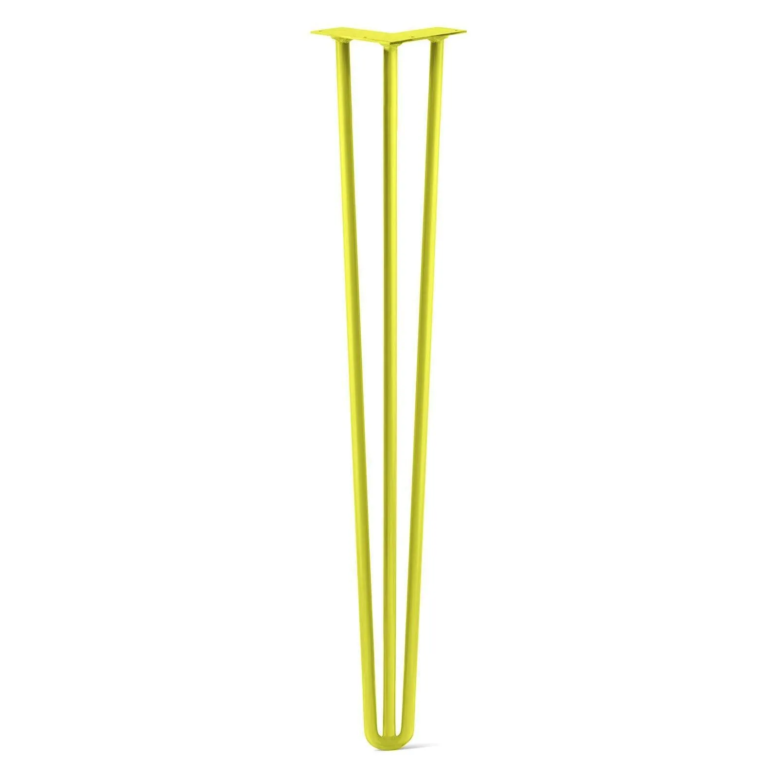 Hairpin Leg (Sold Separately), 3-Rod Design - Yellow Powder Coated Finish