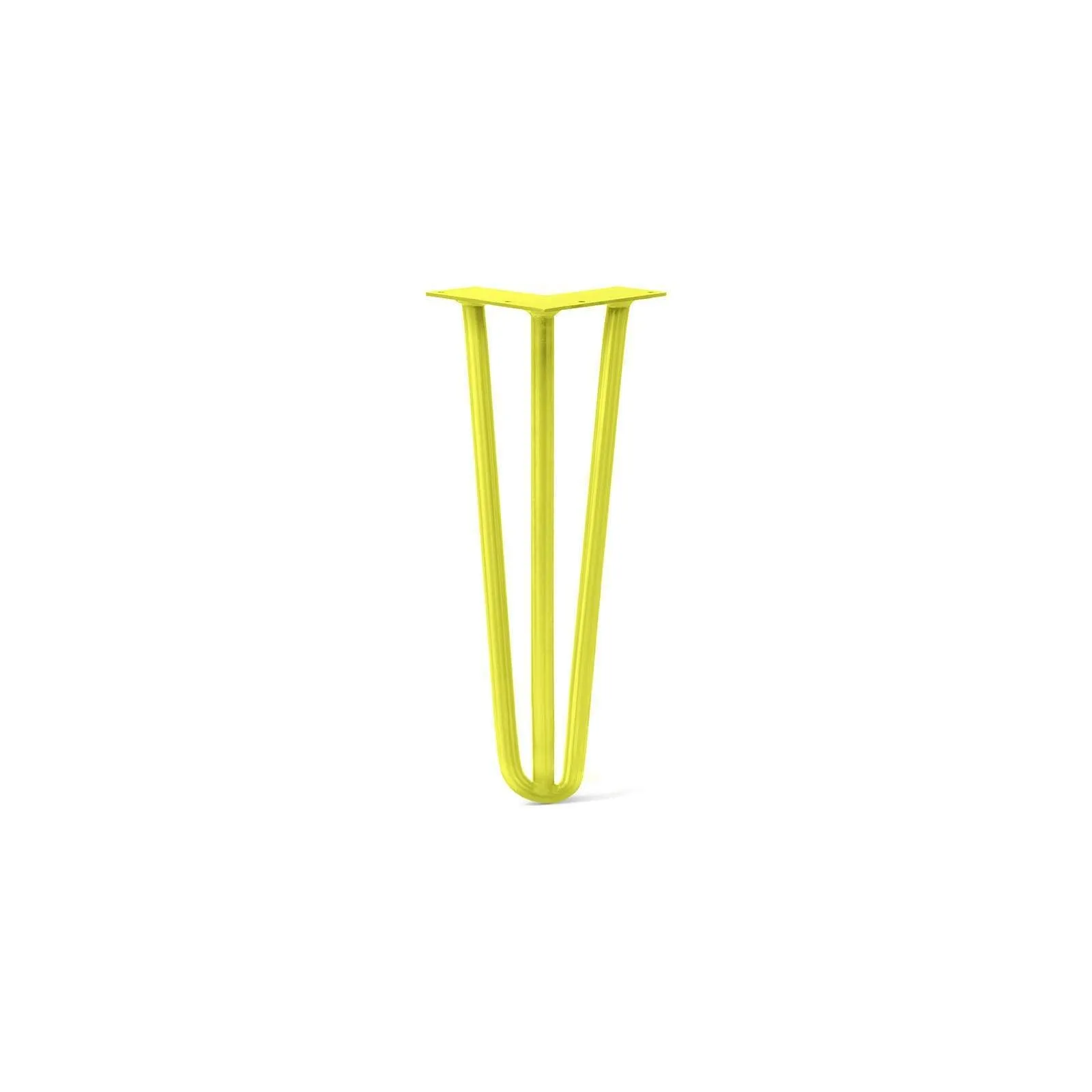 Hairpin Leg (Sold Separately), 3-Rod Design - Yellow Powder Coated Finish