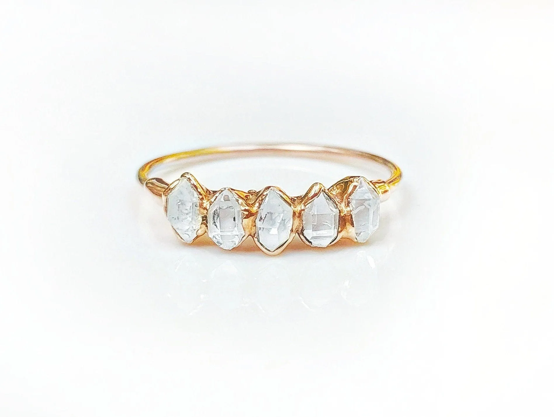 Herkimer diamond Eternity ring