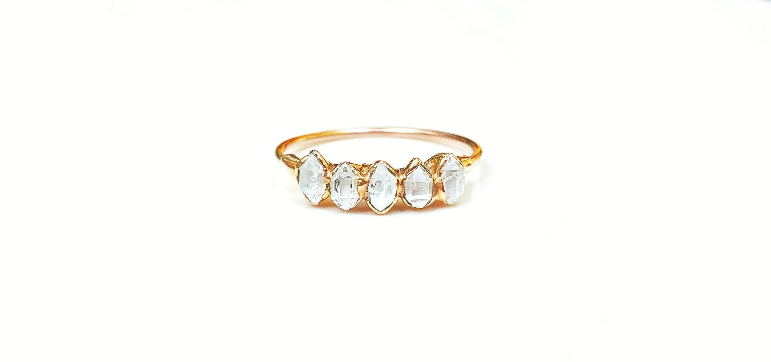 Herkimer diamond Eternity ring