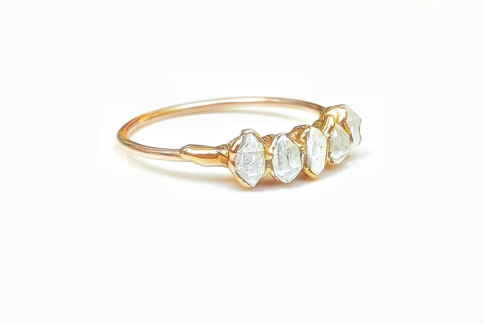 Herkimer diamond Eternity ring