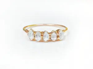 Herkimer diamond Eternity ring