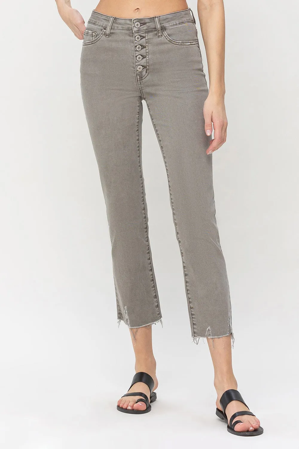 High Rise Slim Straight Leg Jeans