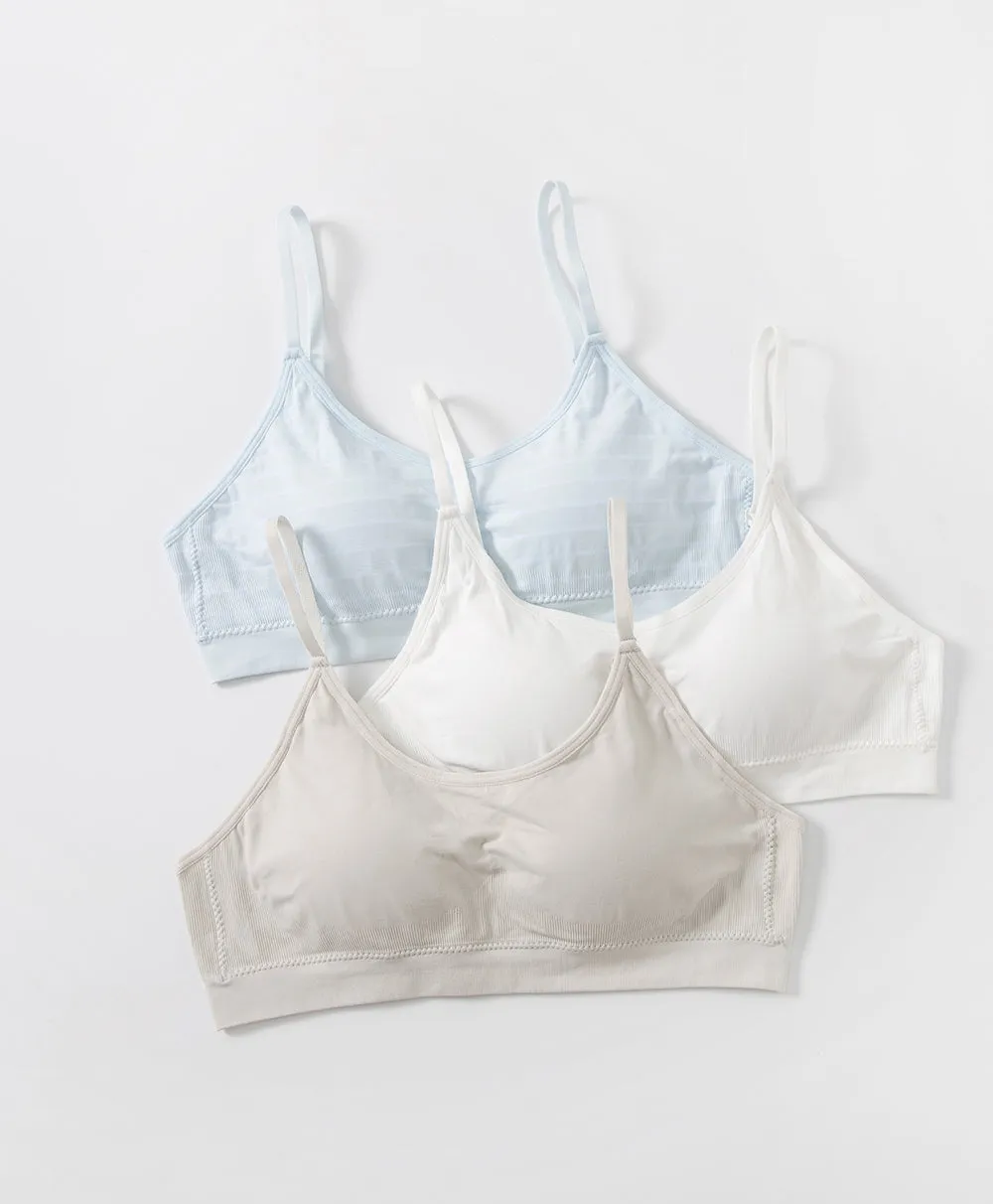 Junior Shining Heart Seamfree Crop Build in Bra Teens Vest