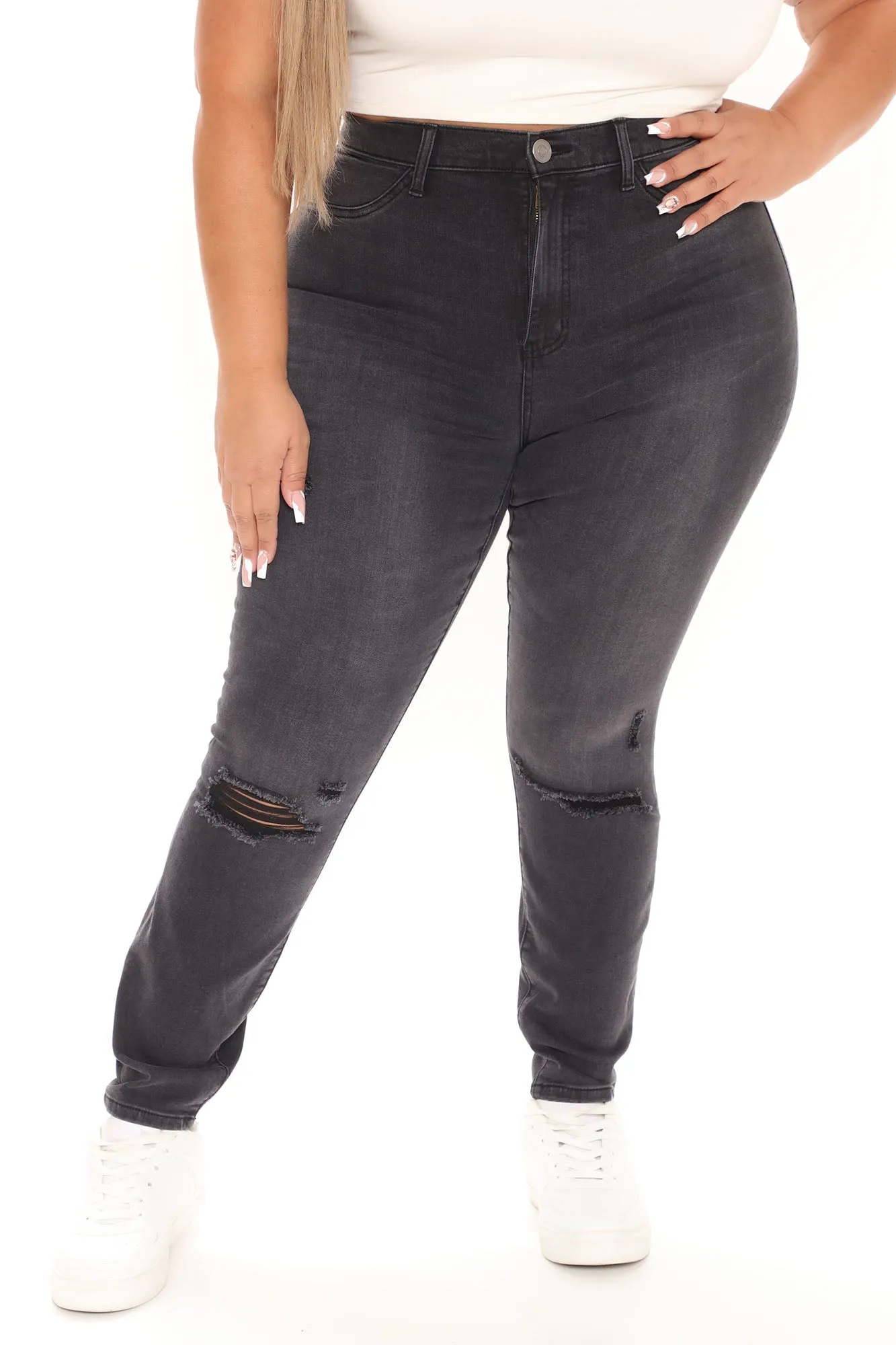 KittenAlarm - Our Favorite High Rise Skinny Jeans - Grey