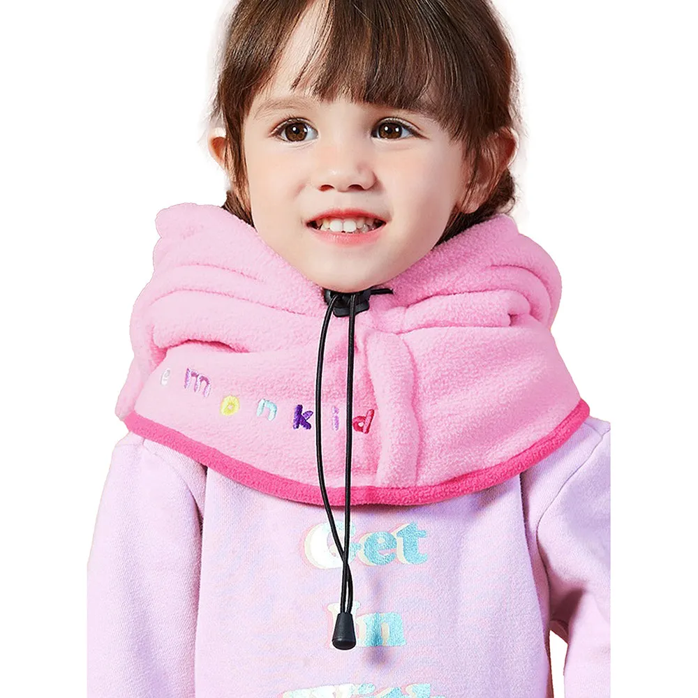Little Surprise Box Light Pink Uni Fleece Winter Cap Covering Mouth, Neck And Head For Minus Degree Temperature, 5 yrs And Above