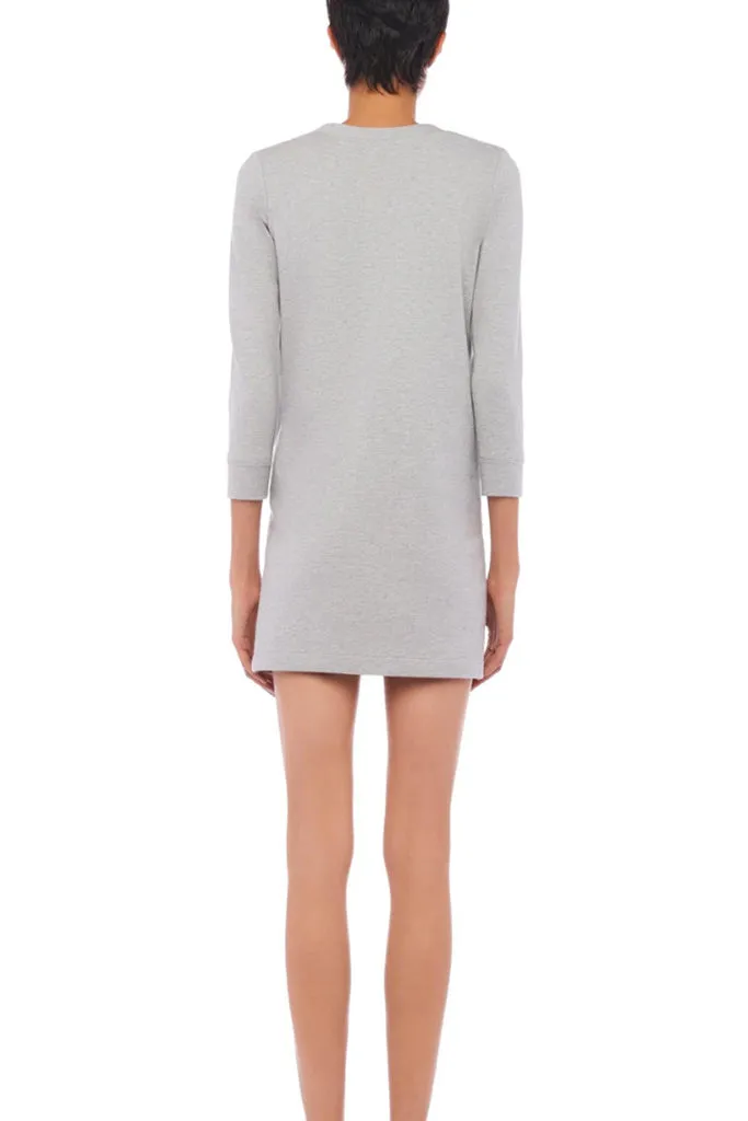Norma Kamali - 3/4 Sleeve Tailored Mini Dress - Light Heather Grey *FINAL SALE