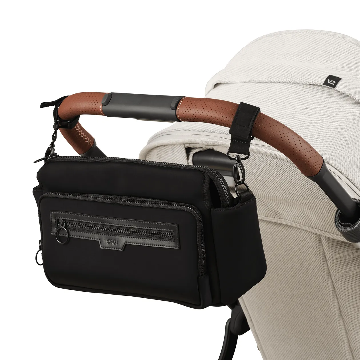 OiOi Multitasker Stroller Organiser - Black Neoprene