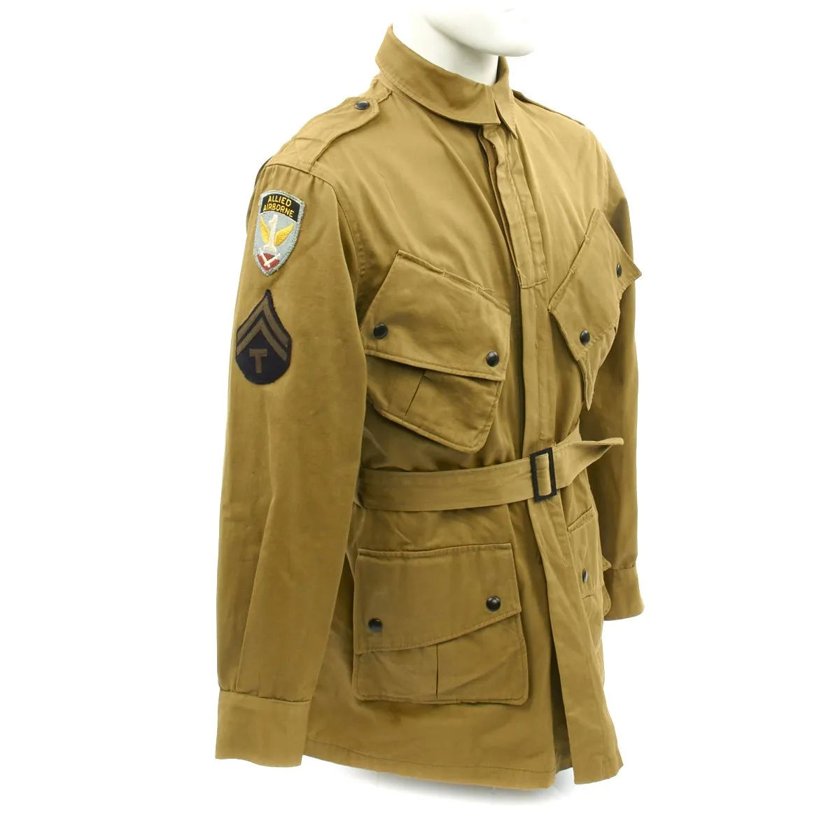 Original U.S. WWII 501st PIR Joe McGinley M1942 Paratrooper Jump Uniform with Letter and DVD