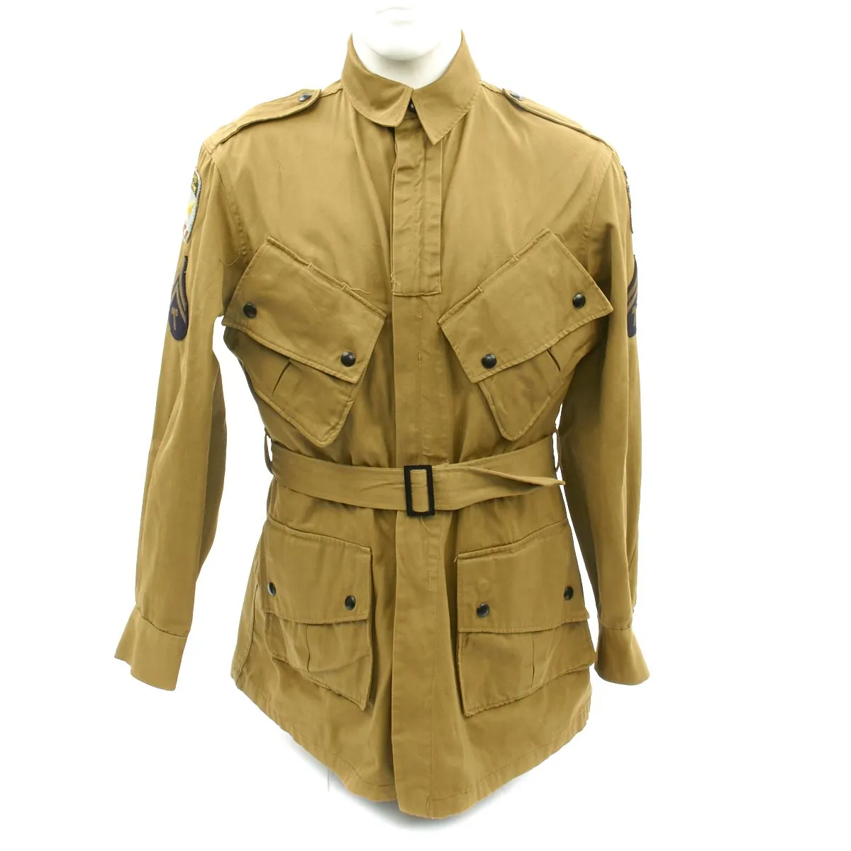 Original U.S. WWII 501st PIR Joe McGinley M1942 Paratrooper Jump Uniform with Letter and DVD