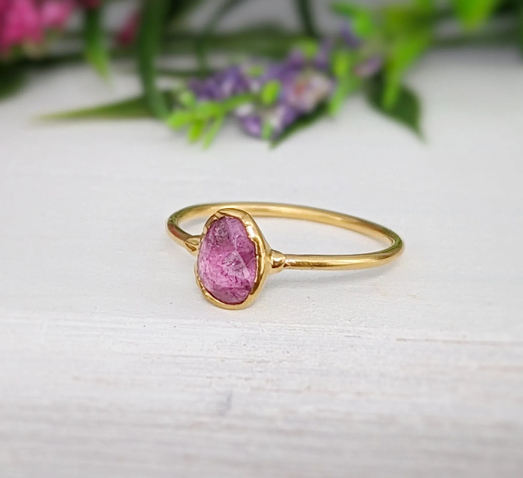 Pink Tourmaline ring