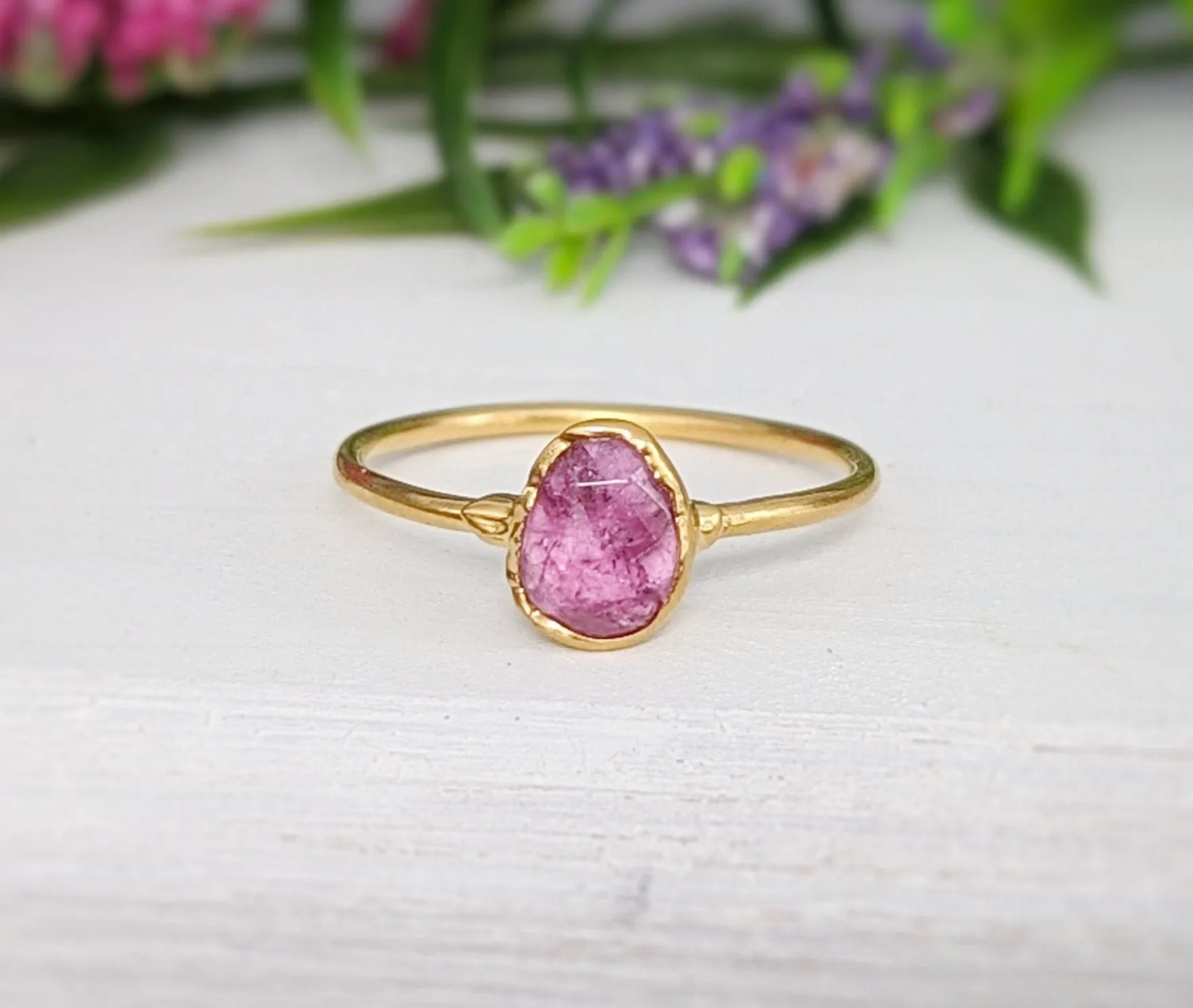 Pink Tourmaline ring