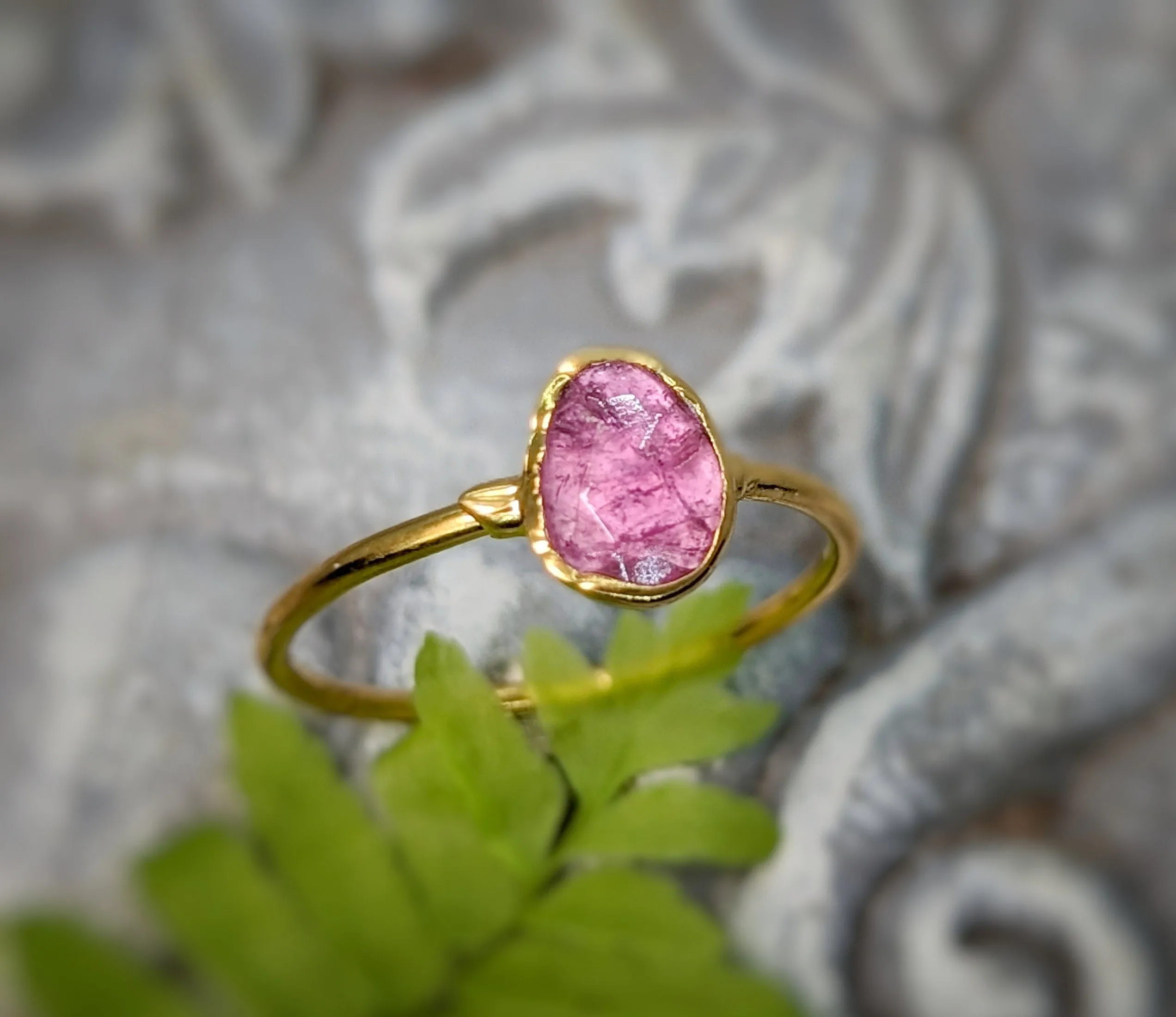 Pink Tourmaline ring