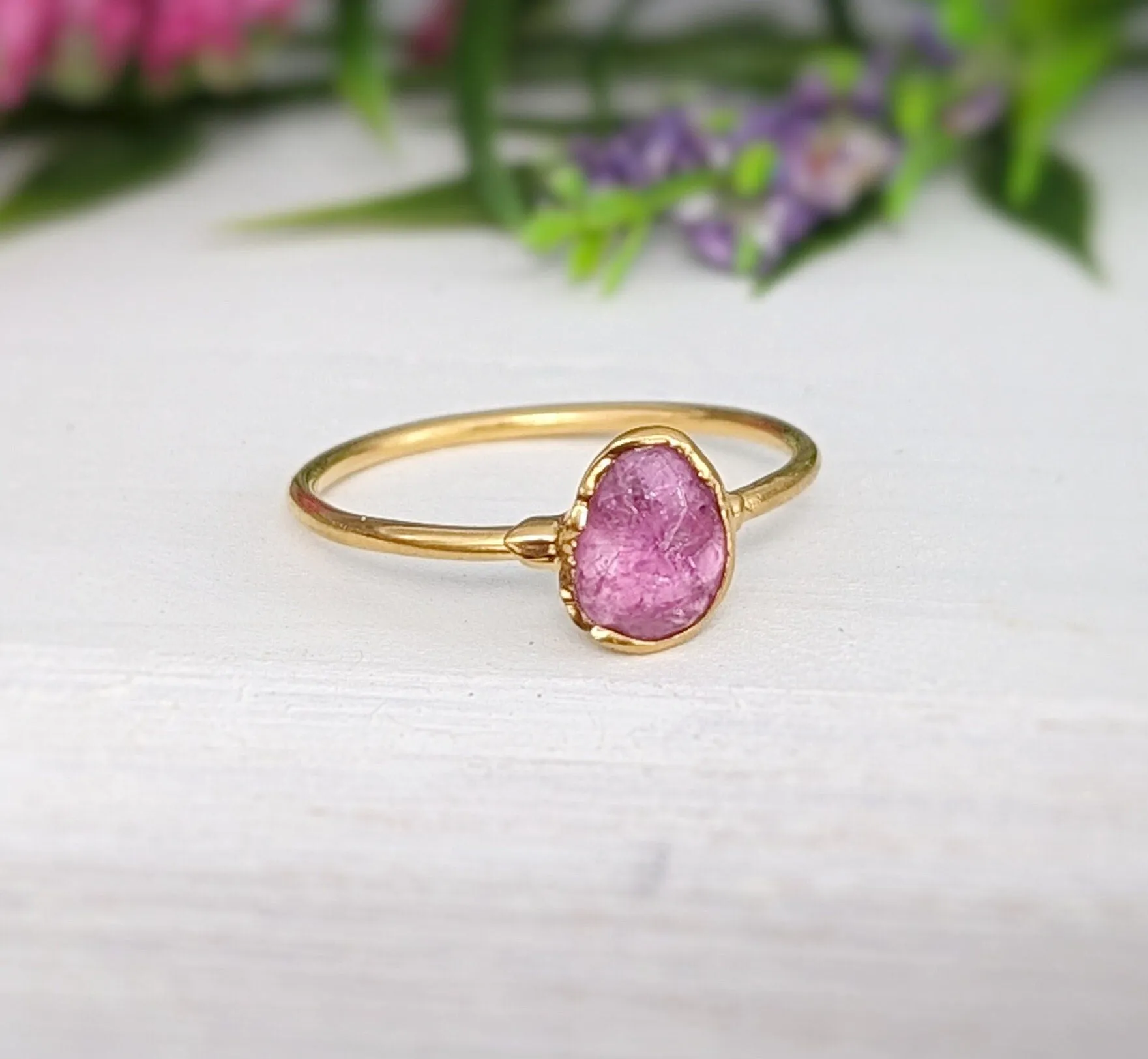 Pink Tourmaline ring