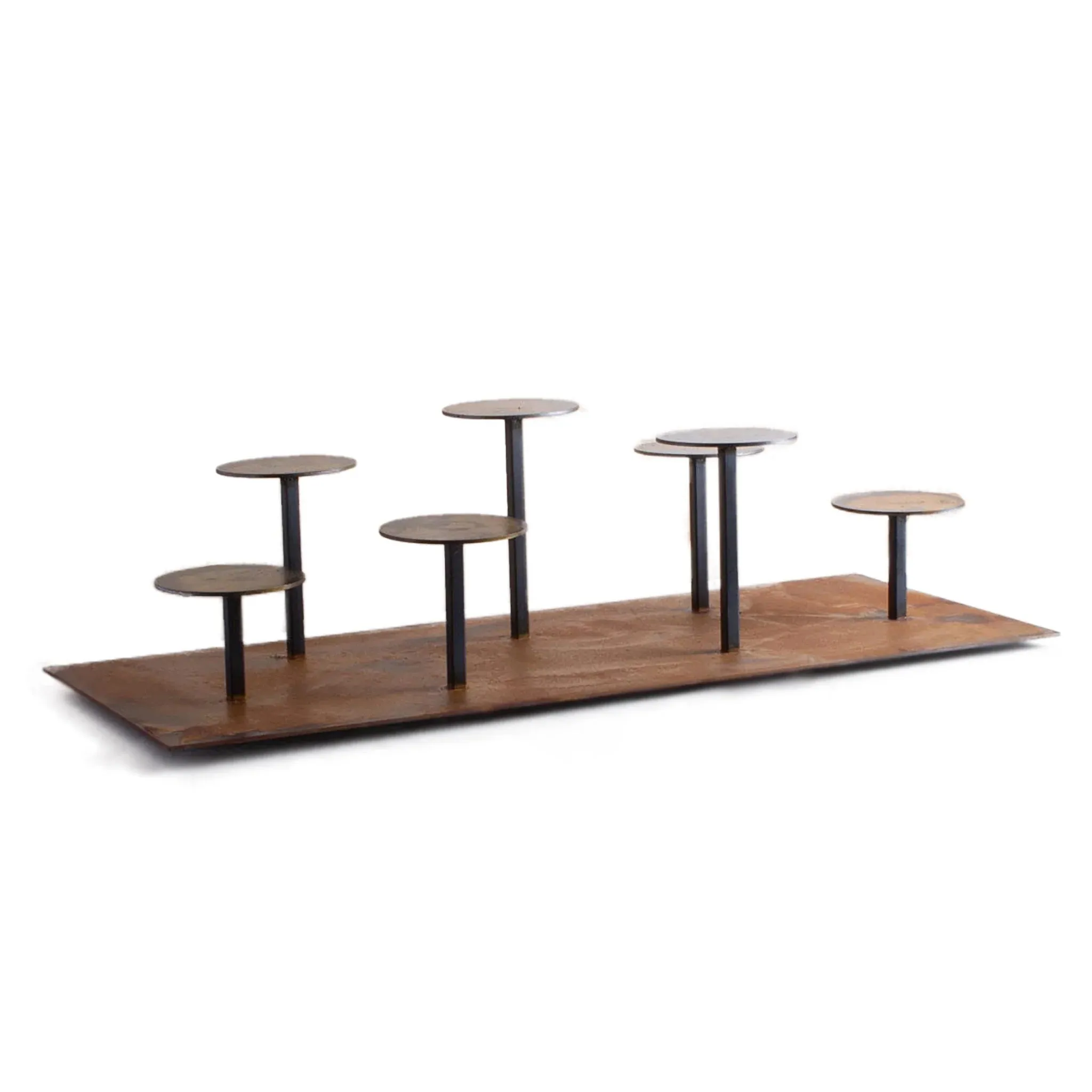 Rusted Metal Kristy's Candle Holder by Prairie Dance