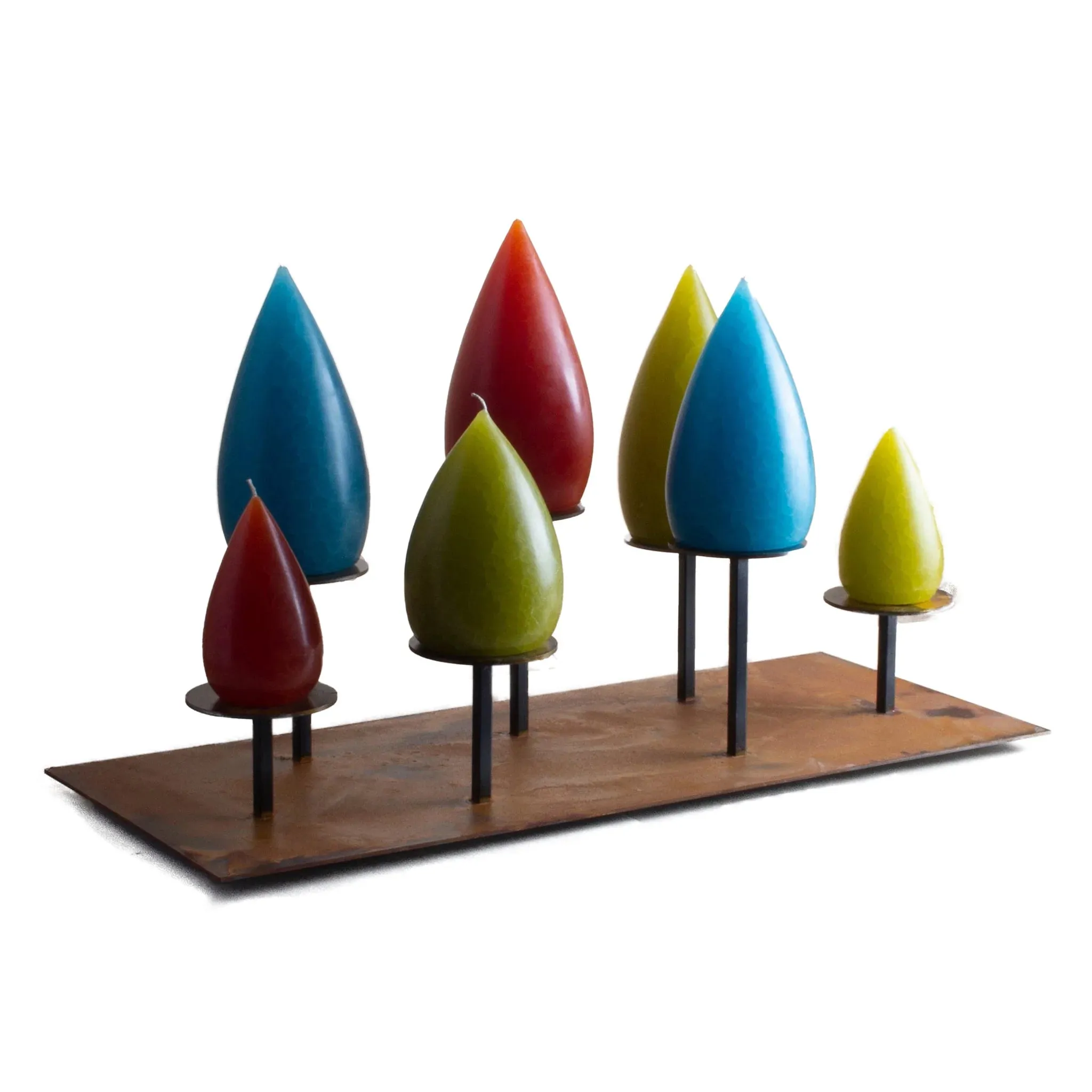 Rusted Metal Kristy's Candle Holder by Prairie Dance
