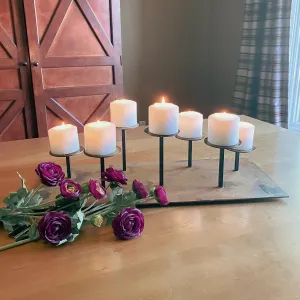Rusted Metal Kristy's Candle Holder by Prairie Dance