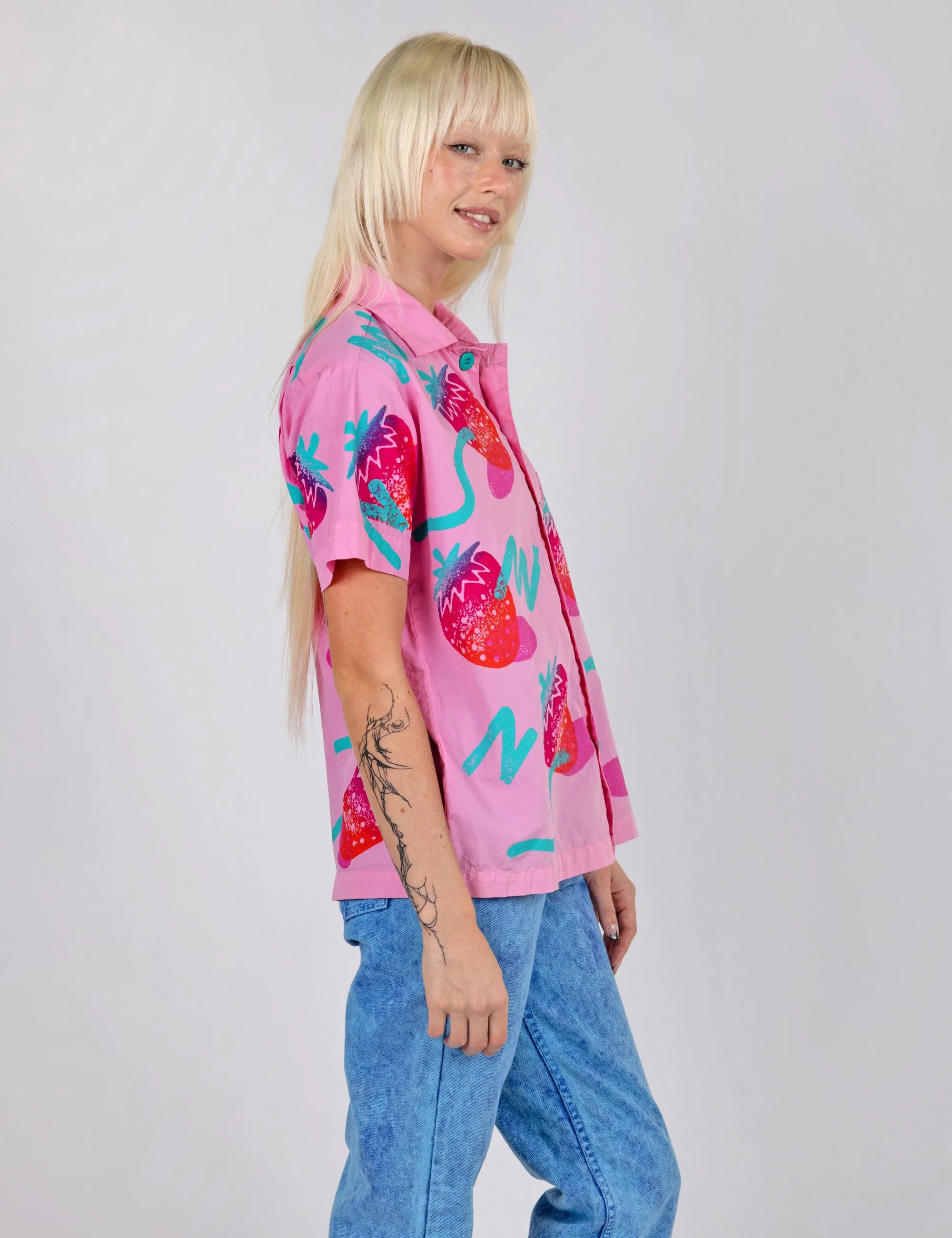 Snazzberry Tropical Button Up