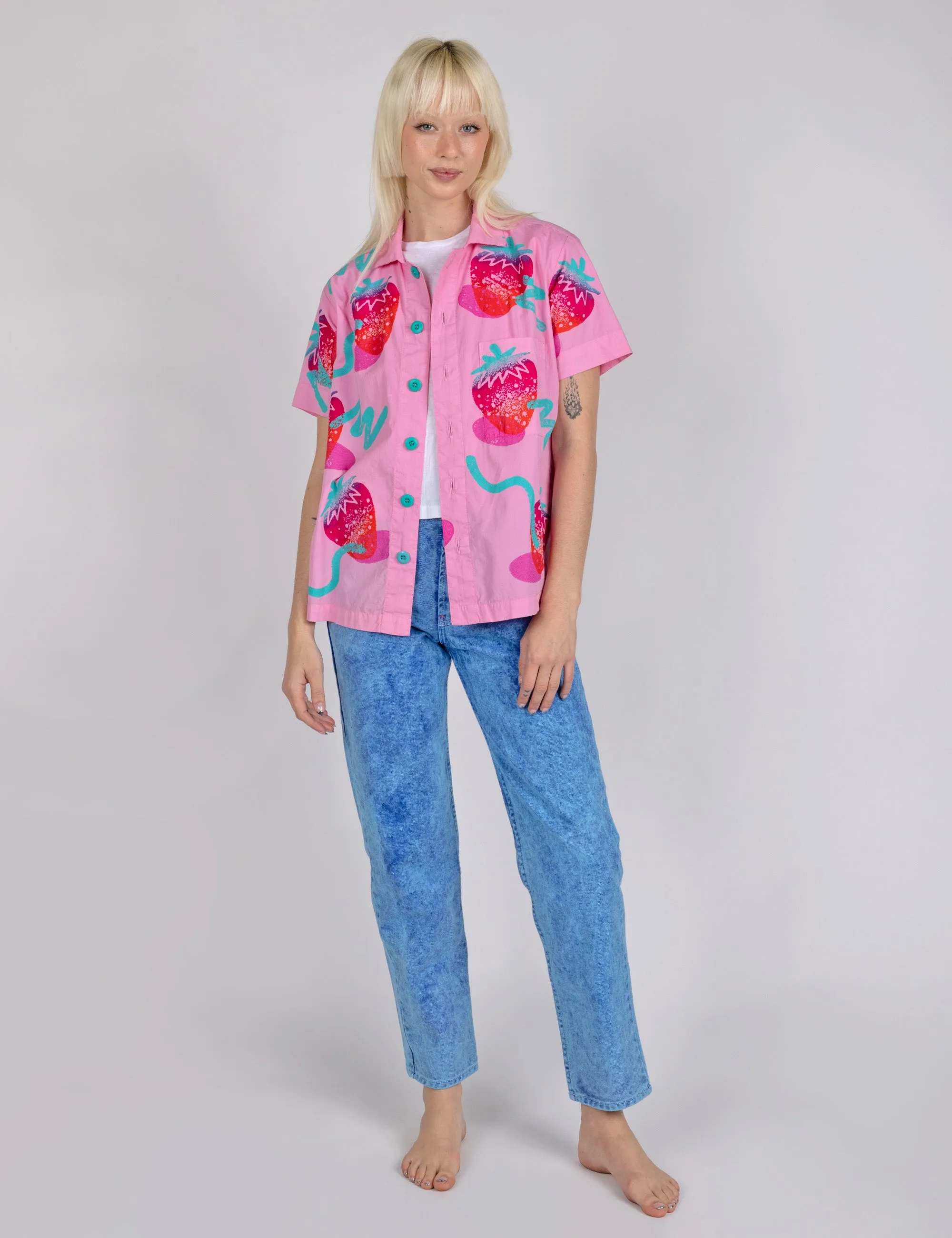 Snazzberry Tropical Button Up